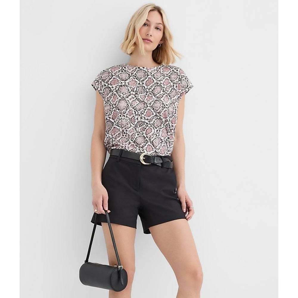 Loft Womens Black The Riviera‎ Short Mid Rise Cotton Blend Size 6 NEW 34270639